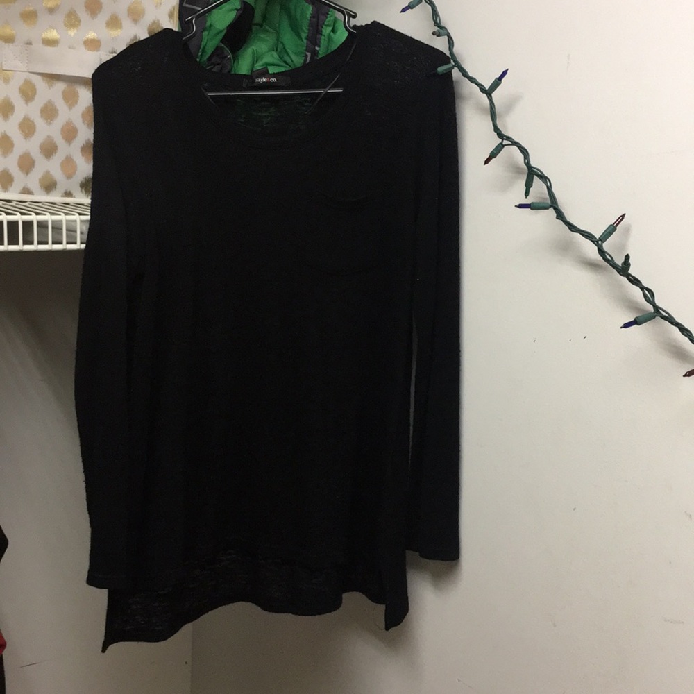 Black sheer long sleeve